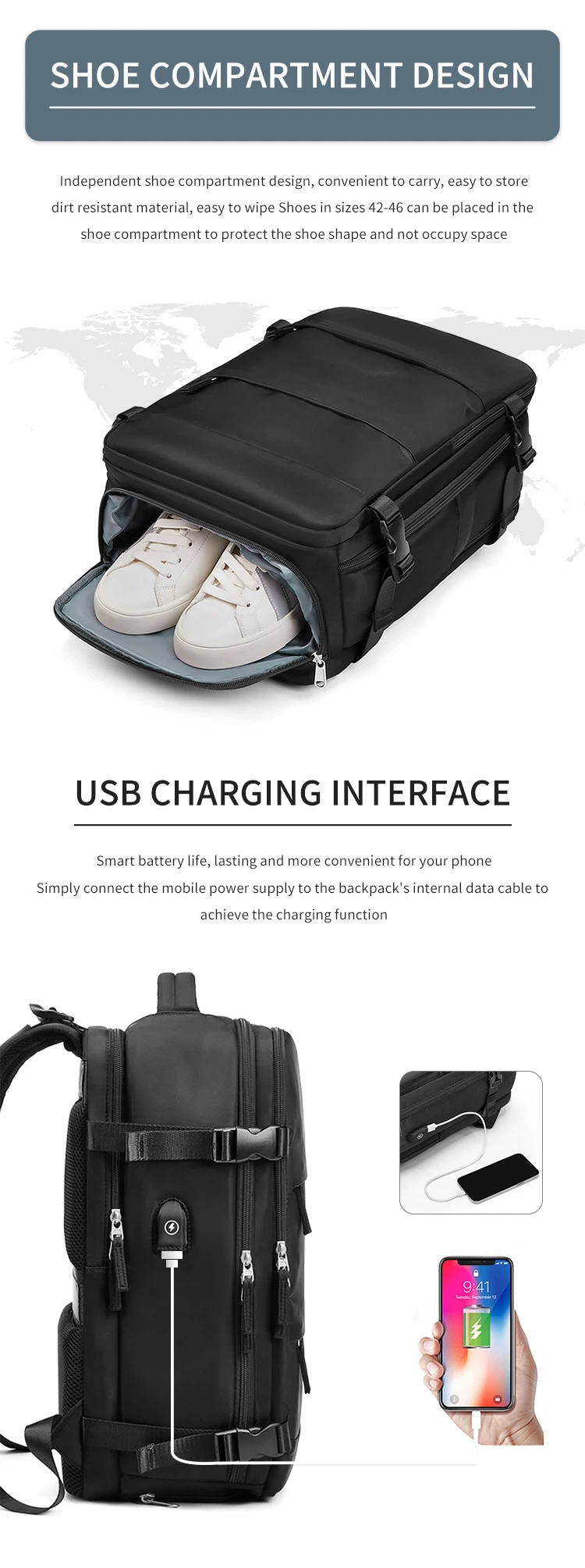 New Travel Backpack, Women&prime;s Men&prime;s Large Capacity Multifunctional Luggage Bag, Middle School Student Carrier Backpack