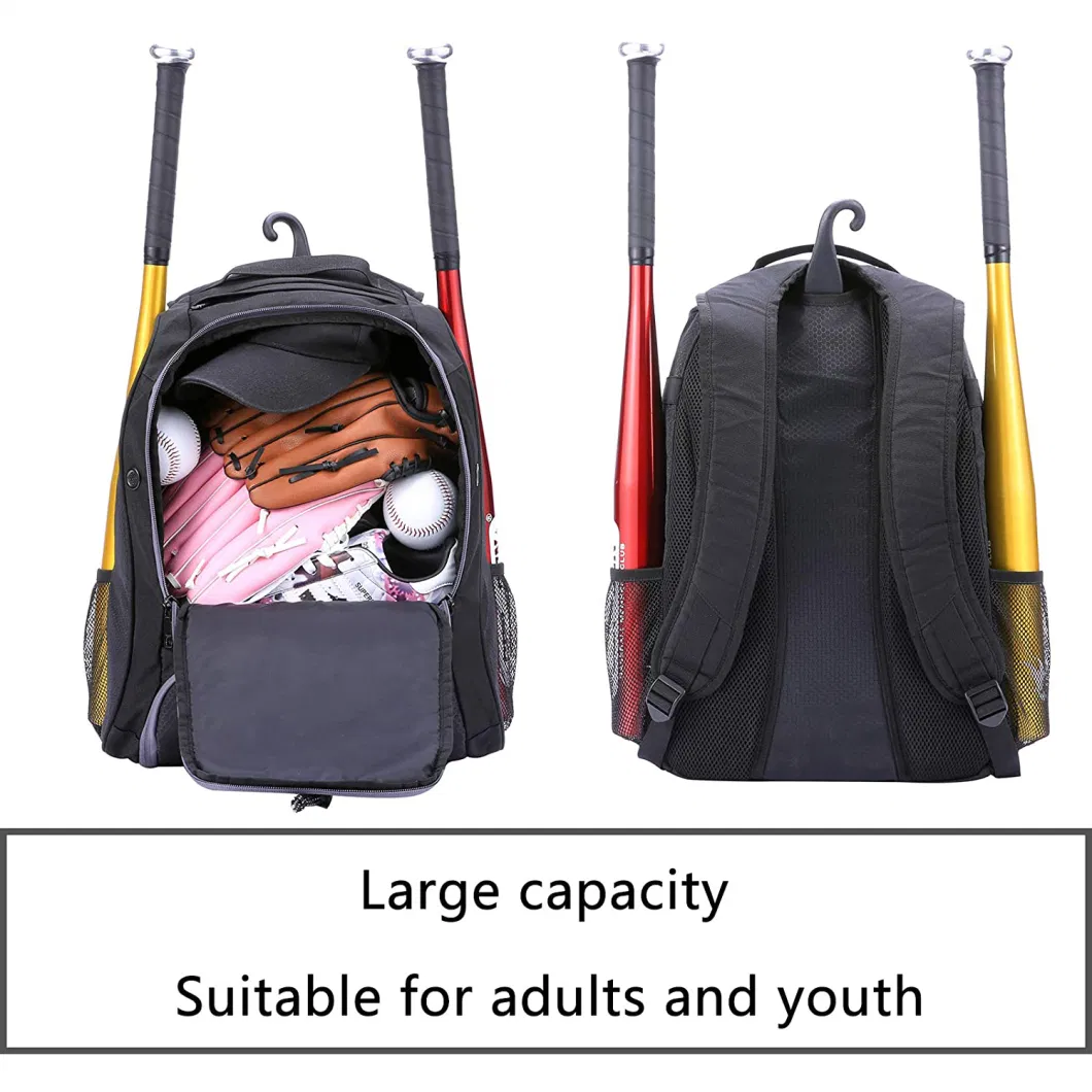 Outdoors Baseball Backpack for Youth and Adults Softball Equipment Bags with Shoe Compartment