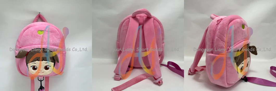 Custom Lovely Pink Preschooler Backpack Whimsical Designs Baby Backpack with Safety Harness