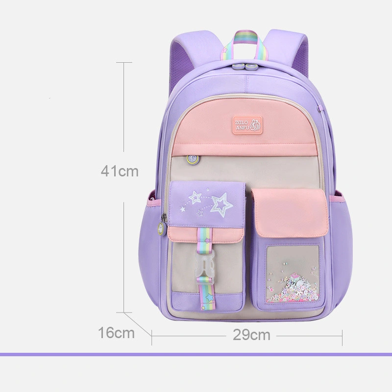 Four Colors Children Student Back to School Backpack Pencil Book Bag