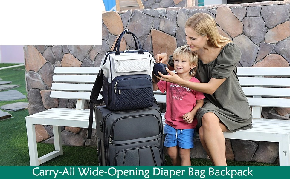 Stylish Travel Back Pack Nappy Baby Bag Large Capacity Multifunctional Mommy Backpack Diaper Bag