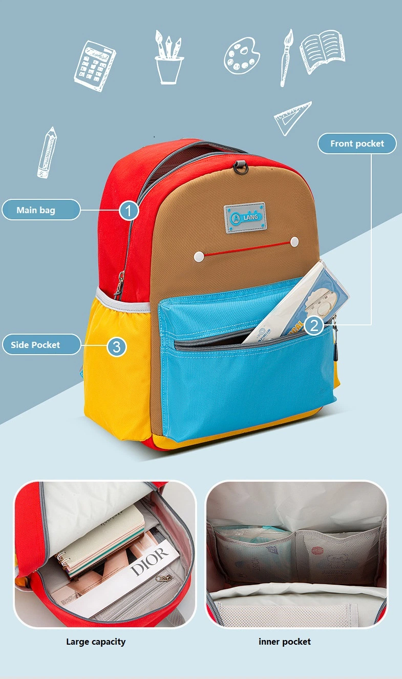 Original Design Large Capacity 3-12 Years Old Use School Bag High Quality Kindergarten Backpack