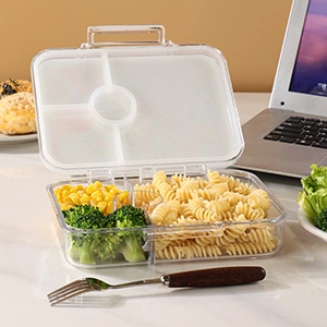 Aohea Reusable Lunch Box Container Plastic Bento Box with Lids