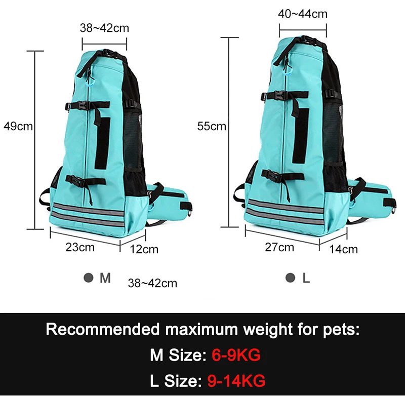 Reflective Dog Backpack for Small Medium Dogs, Outdoor Pet Carrier Bag