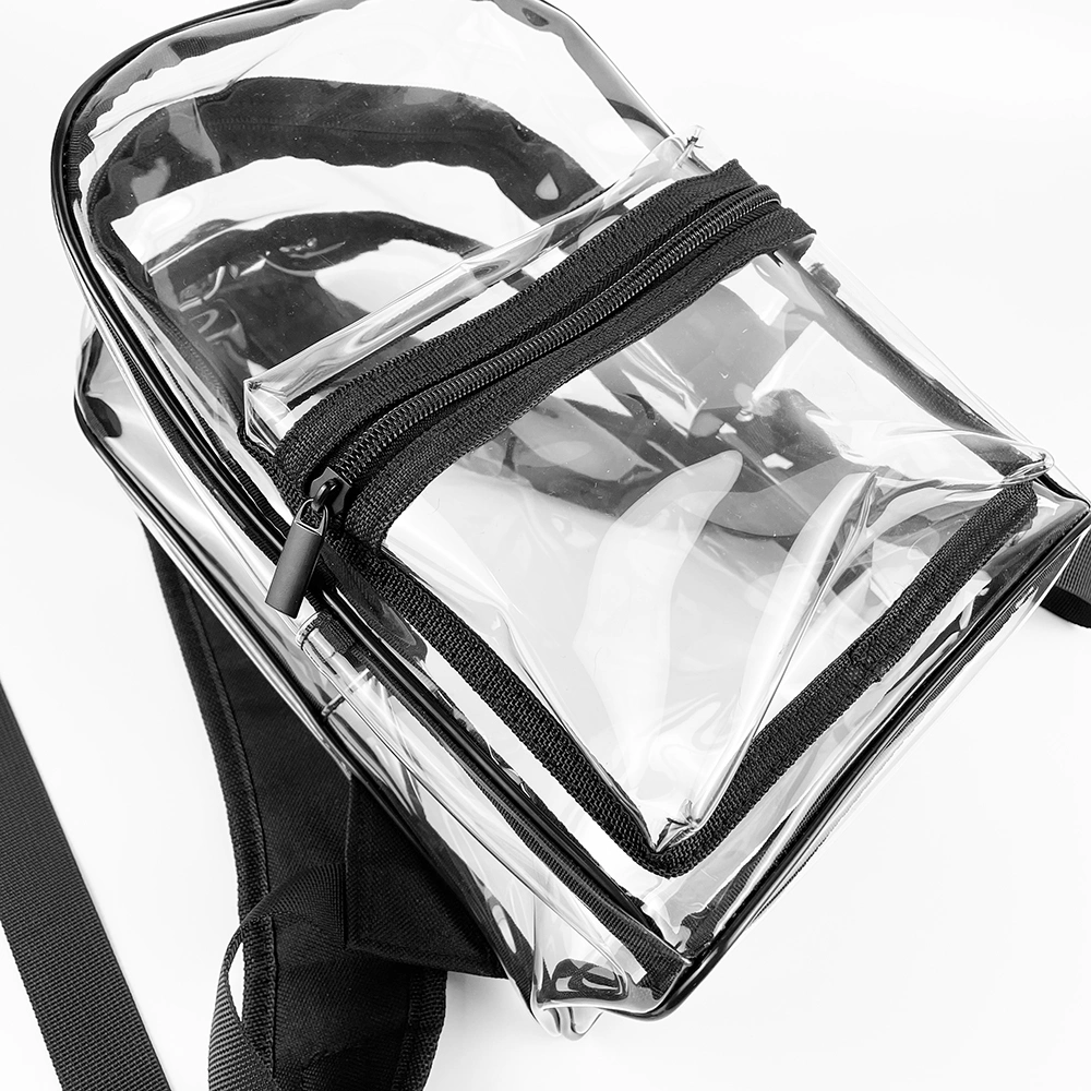 Custom Size Large Capacity Transparent Clear Backpack Bookbag PVC Backpack for Women and Girls Clear PVC Backpack