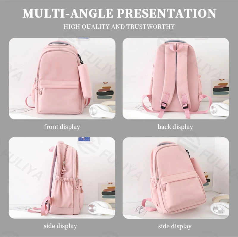 Fuliya Simple Casual Children&prime;s School Bag Large Capacity Custom Fashion Kids Backpack Bag for School Girl