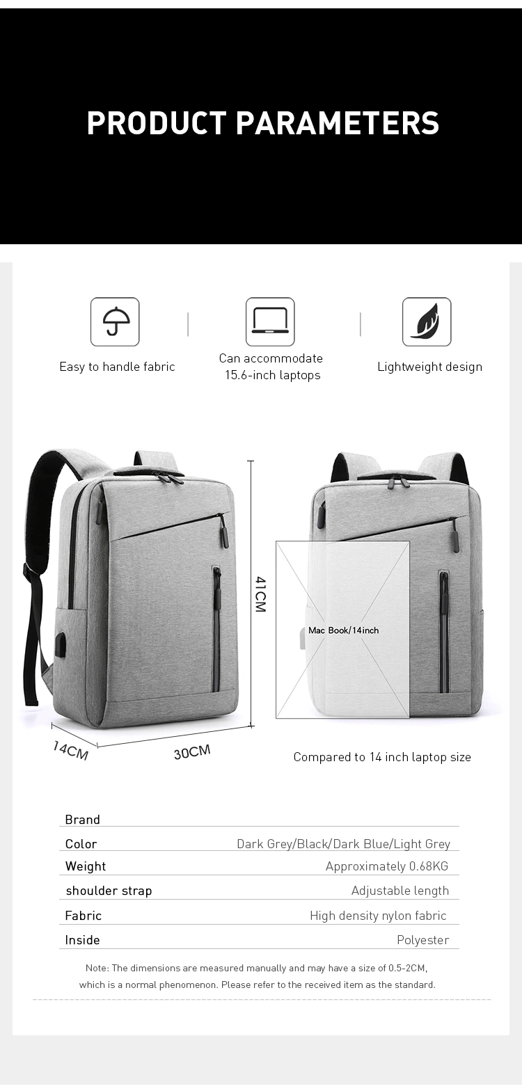 Custom Logo Backpack Business Leisure Men&prime;s Work Backpack Women&prime;s Travel Bag High Quality Backpack Bag