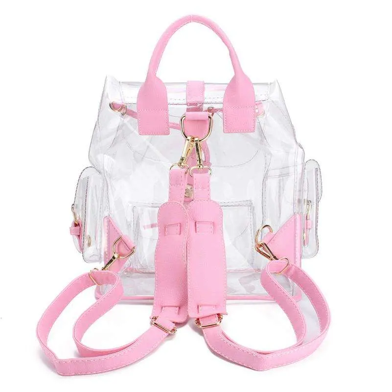 Factory Women Small Clear PVC Transparent Backpack