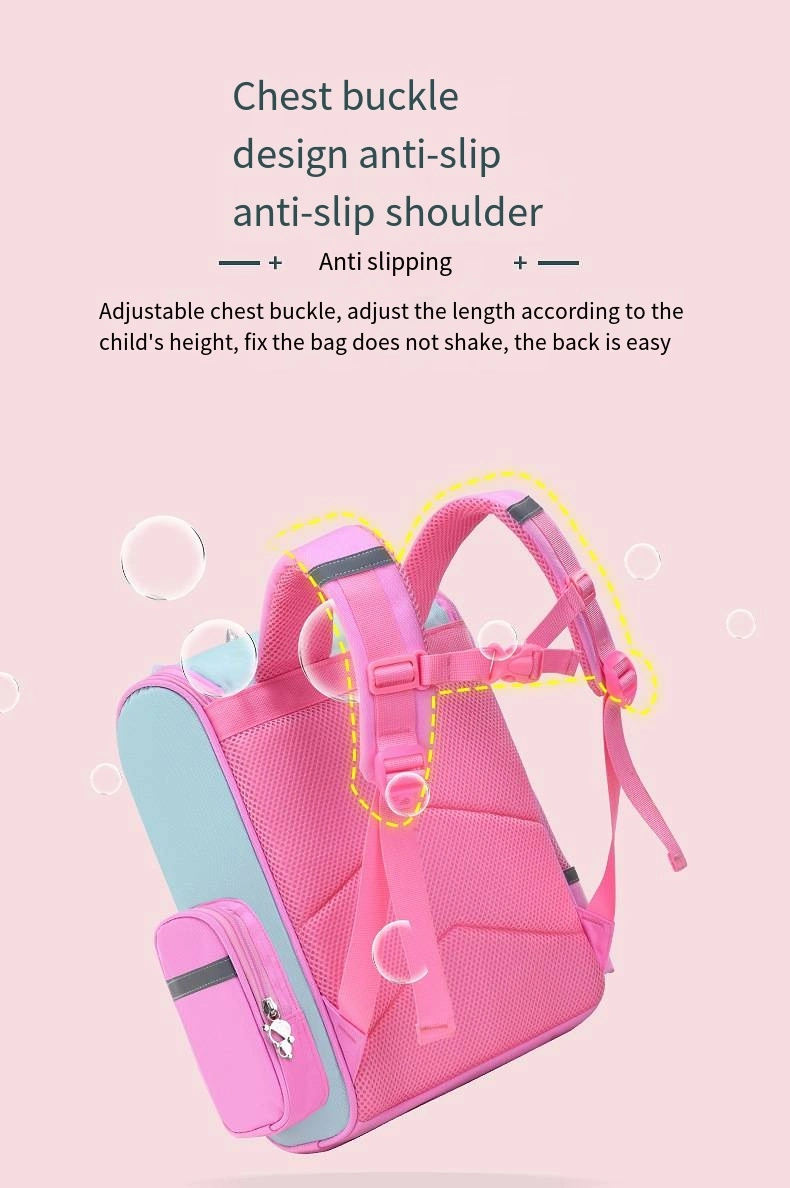 Children&prime;s Backpack Shoulder Space Spine Relief Lightweight Bag Printing Logo