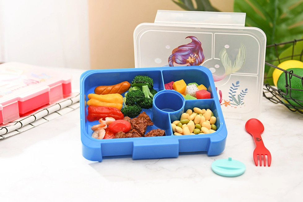 Aohea on-The-Go Meal - Built-in Utensil Set Bento Lunch Box Containers