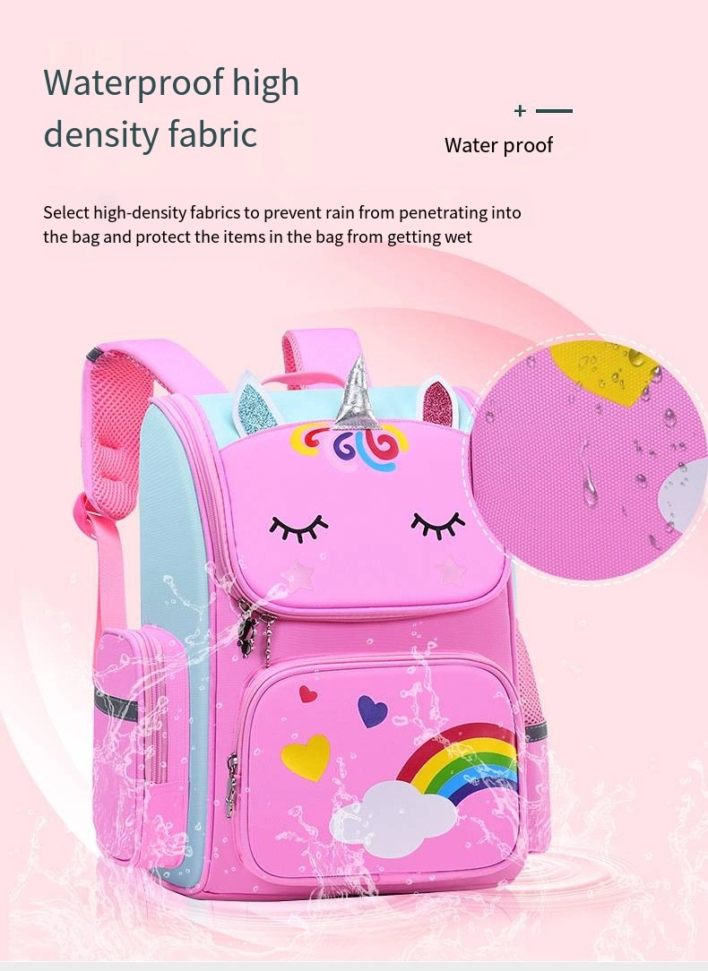 Children&prime;s Backpack Shoulder Space Spine Relief Lightweight Bag Printing Logo