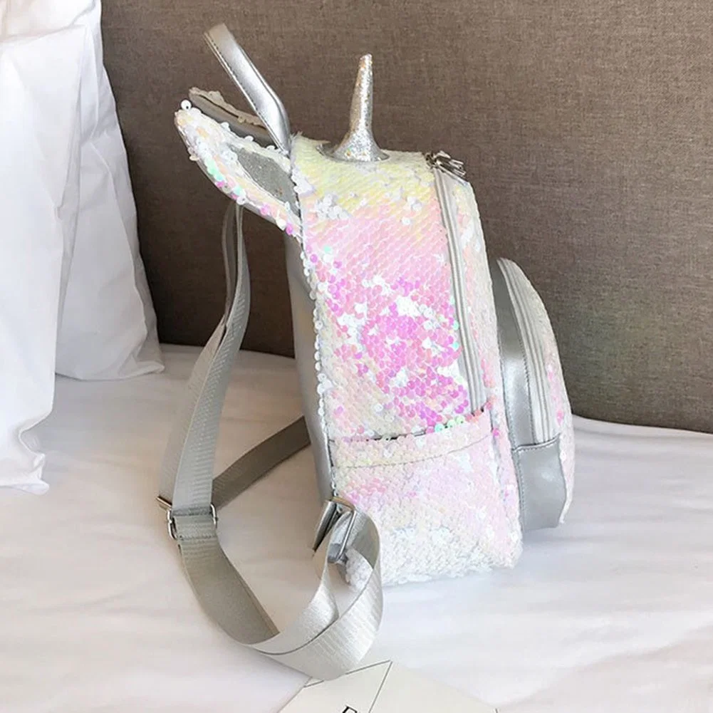 New Arrival Cheap Cute Lightweight Unicorn Bookpacks Backpack for Girls School Kindergarten Sequined Unicorn School Backpack