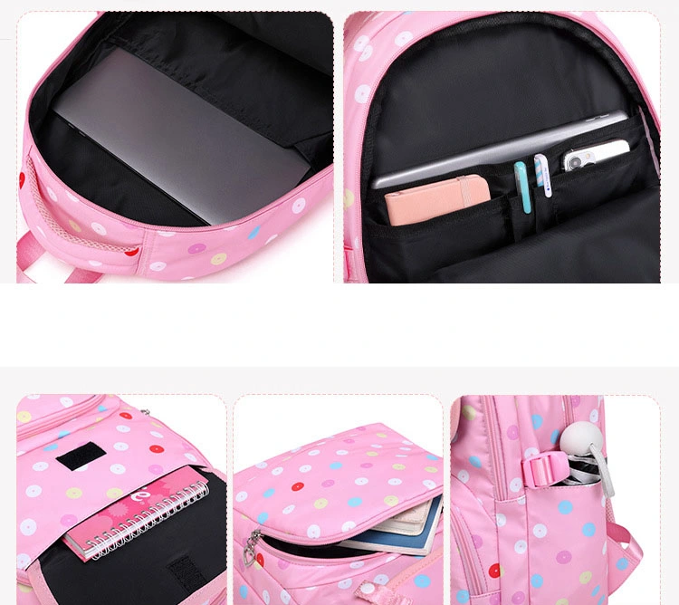 Three-Piece Sets Fashion Girl Waterproof Primary Children School Student Lunch Pencil Pen Pouch Pack Bag Backpack (CY0156)