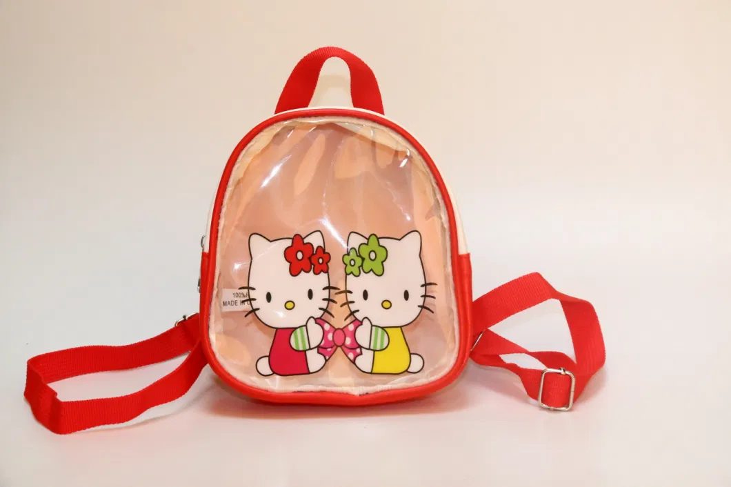 Hot Selling Children&prime;s Clear Backpack PVC Transparent Multi-Color Waterproof School Bag