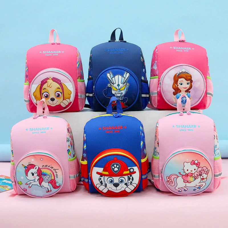 New Children&prime;s Backpack Cartoon Cute Kindergarten Baby Bag Korean Version Fashion Boys and Girls Light Weight Backpack Fashion