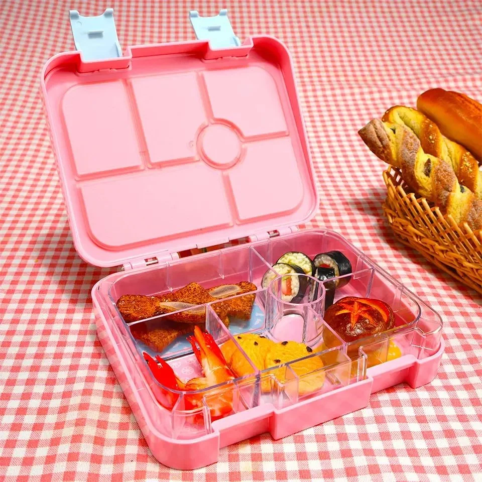 Aohea Bento Box Kids Classic 6 Compartment for Adults Leakproof Lunch Containers