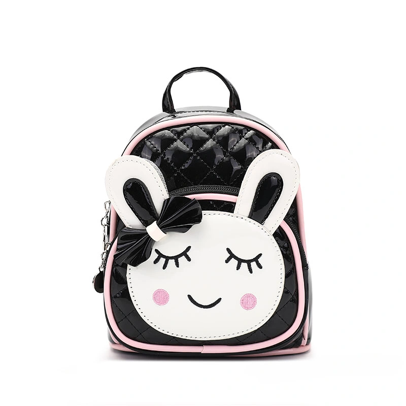 Cute 3D Rabbit PU Leather Backpack for Kindergarten Kids Children Girl