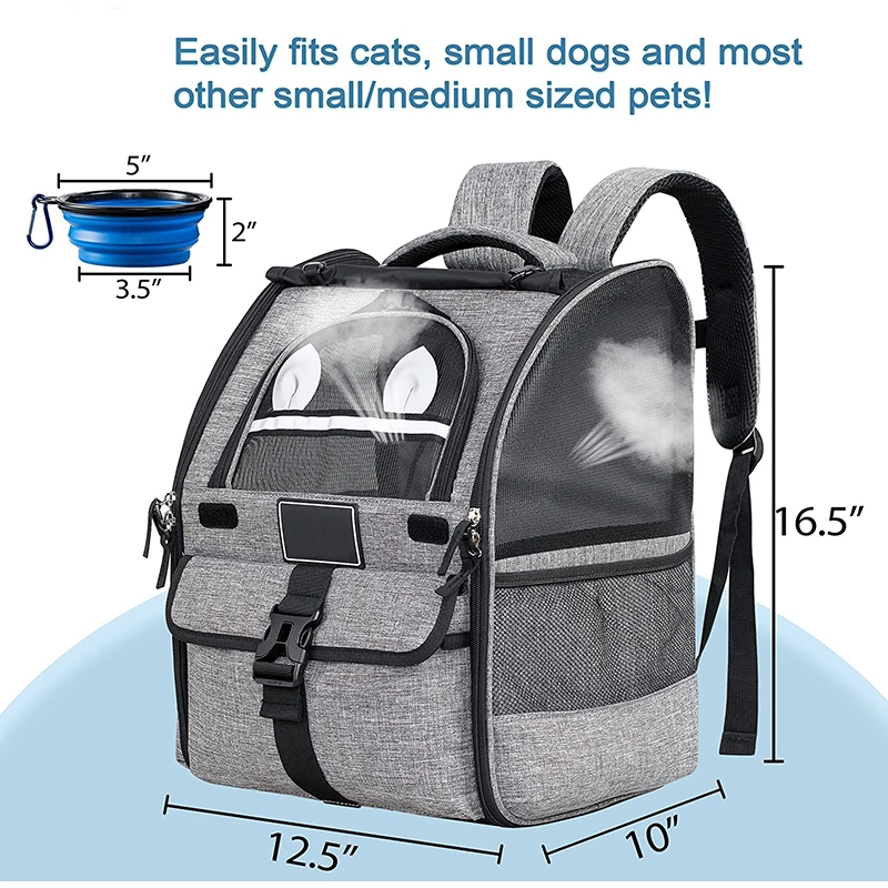 Safety Pet Travel Backpacks Ventilated Design Breathable Comfortable Dog Cats Carrier Backpack