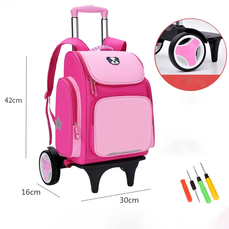 Boys and Girls Students Customized Large Wheel Dual Purpose Backpack with Tyres