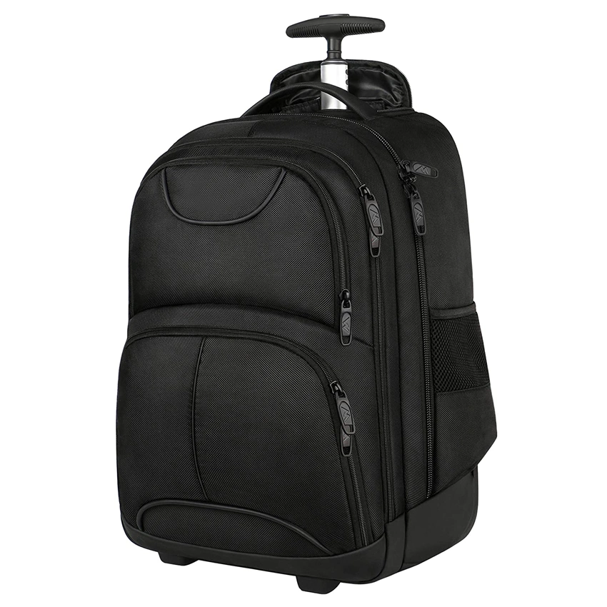 Luggage Backpack Compact Business Backpack with Wheels Student Rolling Laptop Bag