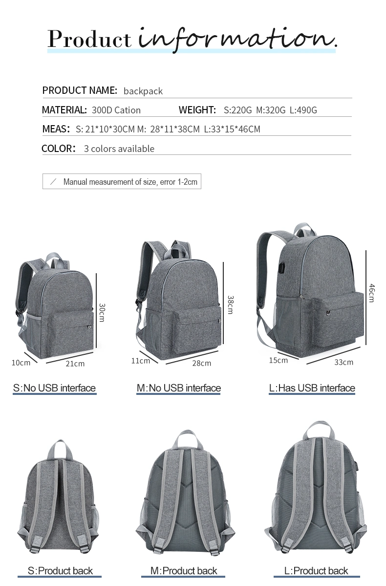 Leisure Travel Computer Travel School Waterproof Outdoor Backpack Designed for Middle and High School Students Fashionable Backpacks