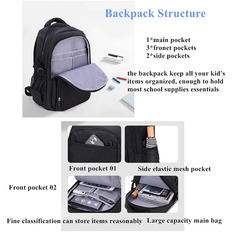 New Design Student Large Wheeled Laptop Bag Custom Leisure Trolley School Backpack