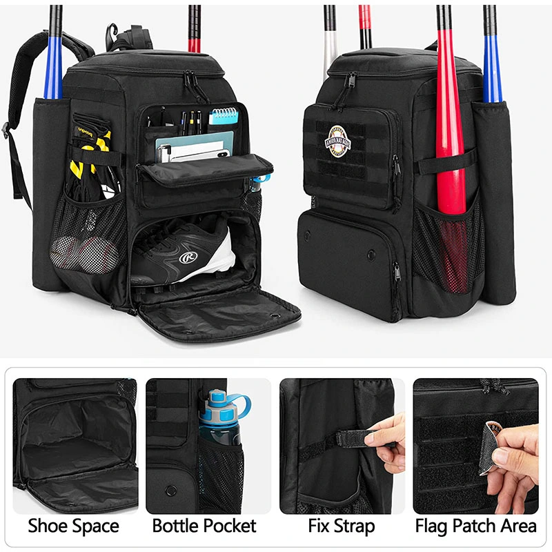 Wholesale Custom Softball Baseball Bag Backpack with Multi Pockets for Youth and Adults