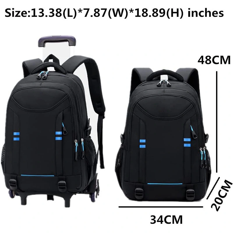 New Fashion Custom Student Functional Travel Wheeled Laptop Bag Trolley School Backpack