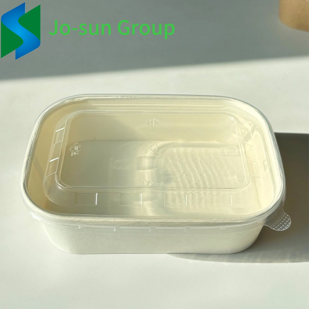 Brown Paper Rectangular Bowl Disposable Lunch Box Takeout Packed Light Fruit Picnic Tableware