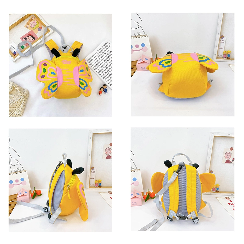 Factory Direct Wholesale New Cartoon Schoolbag 1-3-6 Children Anti-Lost Bag Butterfly Backpack