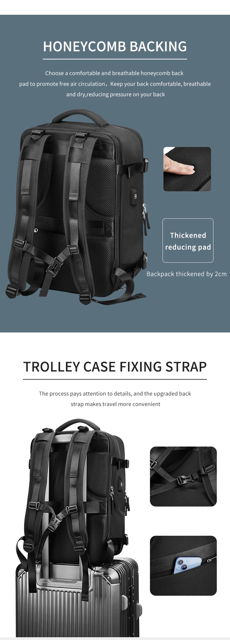 New Travel Backpack, Women&prime;s Men&prime;s Large Capacity Multifunctional Luggage Bag, Middle School Student Carrier Backpack