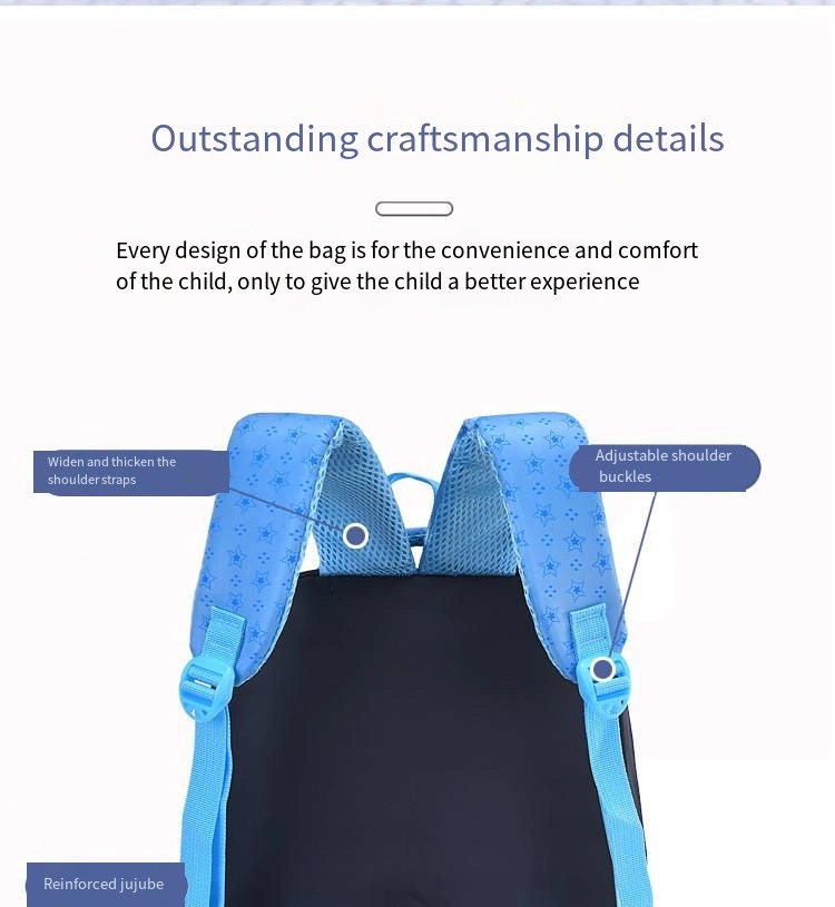 Children&prime;s Schoolbag Cute Load Reduction Light Ridge Protection Primary School Backpack