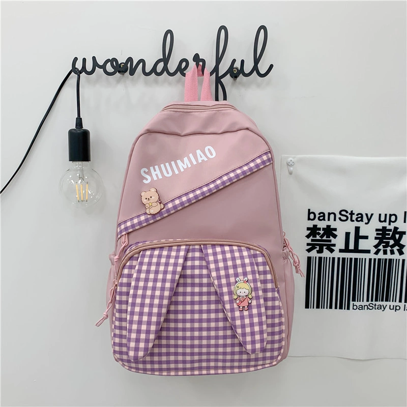 (WD6231) School Bag Woman Campus Middle School Student Junior High School Student Elementary School Student Girl Heart Backpack Backpack