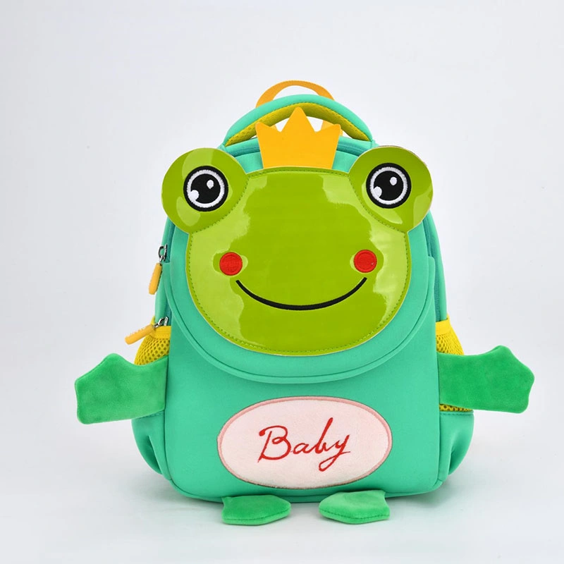 Custom Logo Eco-Friendly Material Little Frog Animals Cute Kids Backpack School Bag Children&prime; S School Backpack