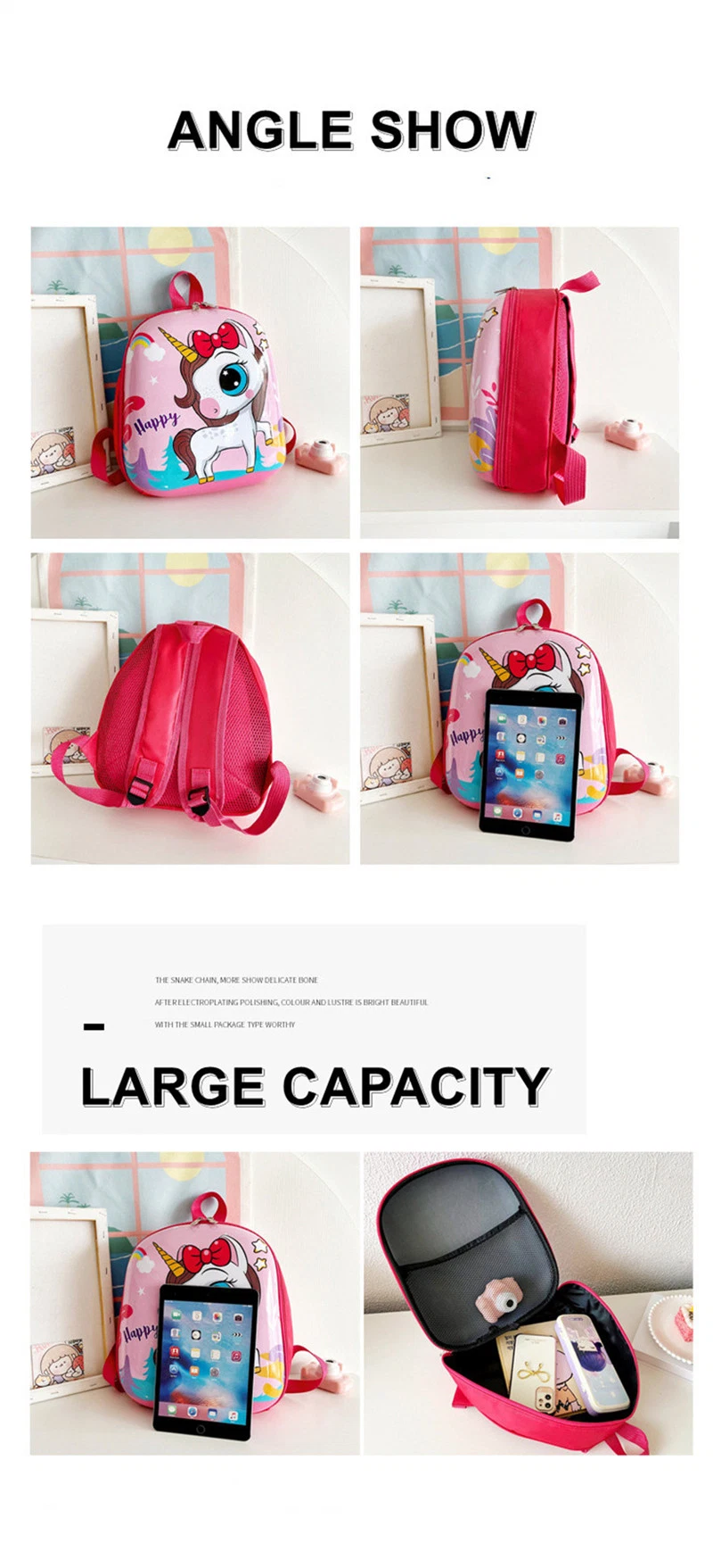 New Arrival Fashion Kids Cartoon Girls School Bag Small Kindergarten Children Backpack