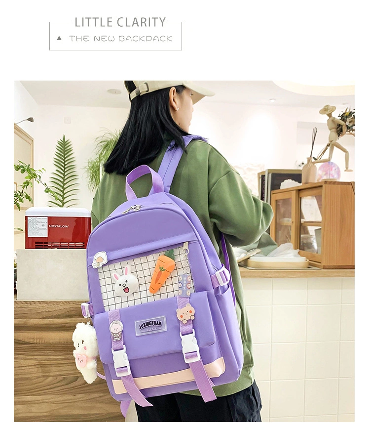 Fashion Laptop Backpack Shoulder Handbag, Canvas 4PCS/Set Child School Bag