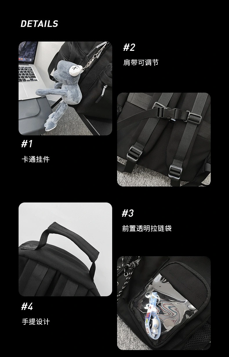 Fashion Big Capacity Business Travel Sports College Mochilas Computer Laptop Backpack School Bag