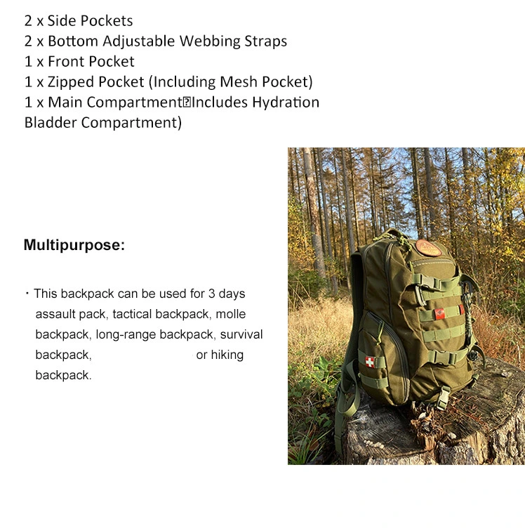 Outdoor Waterproof Camping Hiking Tactical Backpack