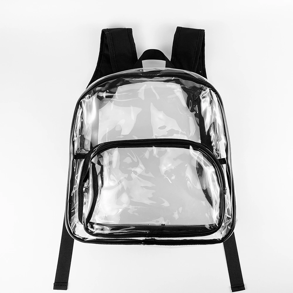 Custom Size Large Capacity Transparent Clear Backpack Bookbag PVC Backpack for Women and Girls Clear PVC Backpack