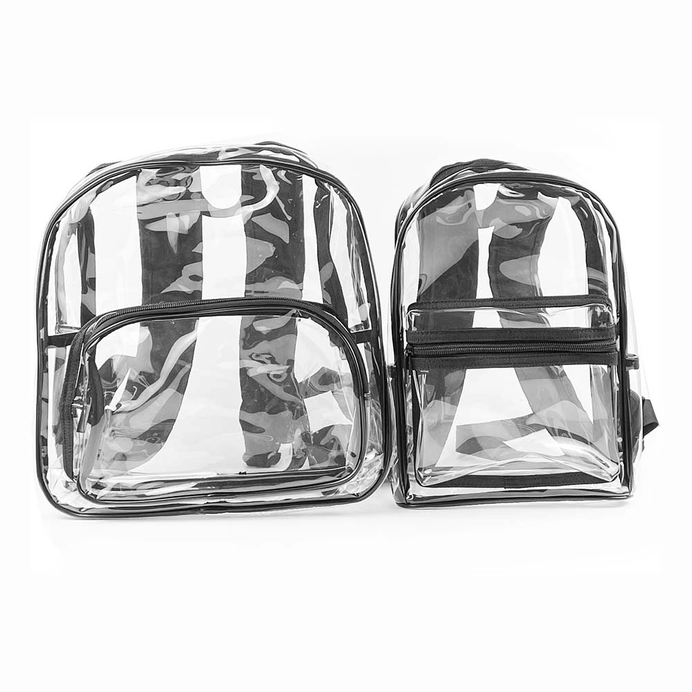 Custom Size Large Capacity Transparent Clear Backpack Bookbag PVC Backpack for Women and Girls Clear PVC Backpack