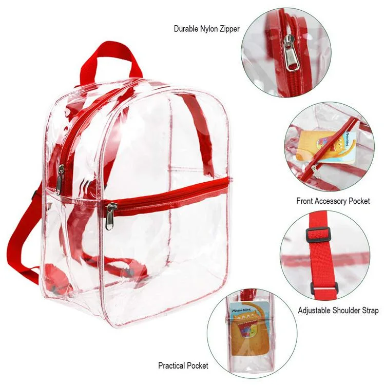 Transparent Kids Mini Clear PVC School Backpack for Boys Girls