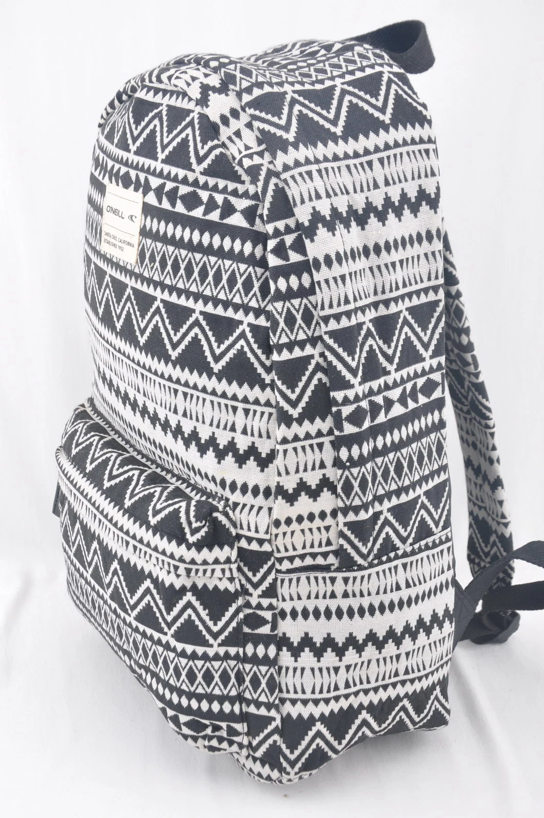 Black and White Fashion Jacquard Girls Women Backpack