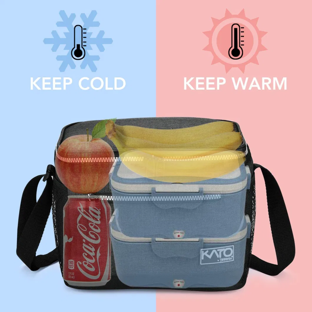 Insulated Lunch Bag for Women Men Leakproof Thermal Reusable Lunch Box for Adult &amp; Kids