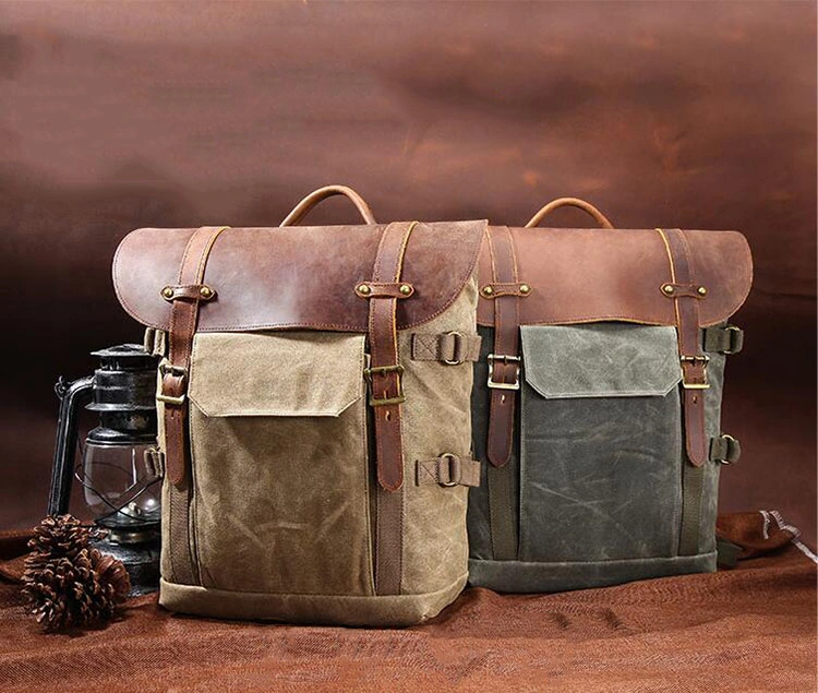 Batik Canvas Retro Fashion Digital Laptop Outdoor Waterproof Camera Backpack