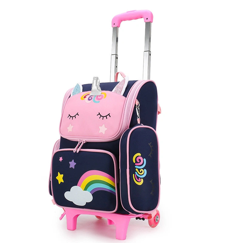 Wholesale Trolley Children School Backpack with Wheels, School Trolley Bag, Trolley School Bag