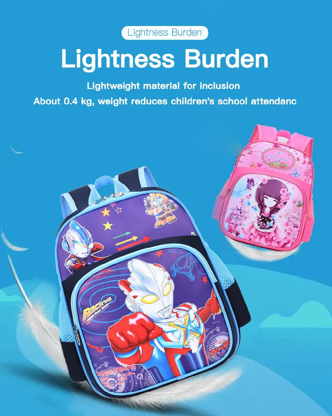 Wholesale Children Cute Cartoon Custom Student School Bag Satchel Kindergarten Usage High Quality Children 3D Kids Backpack