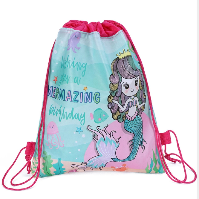 Drawstring Bag, Drawstring Backpack for Picnic Gym Sport Beach Travel Storage, with Custom Designed Digital Printing