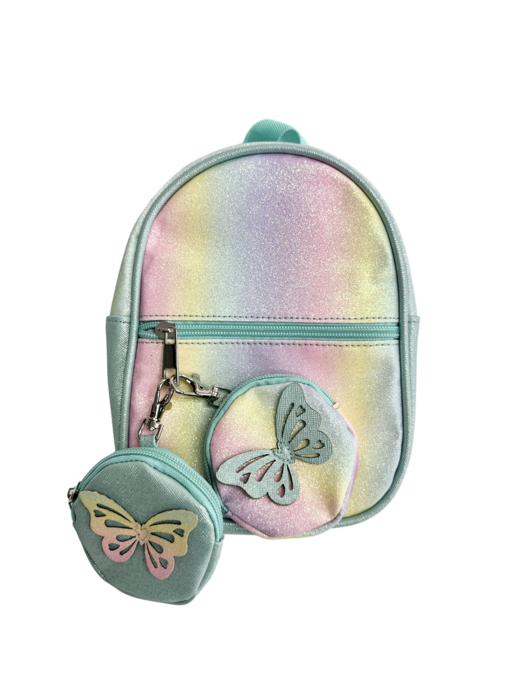 OEM ODM Shiny PU Mini Butter Fly School Backpack for Kids