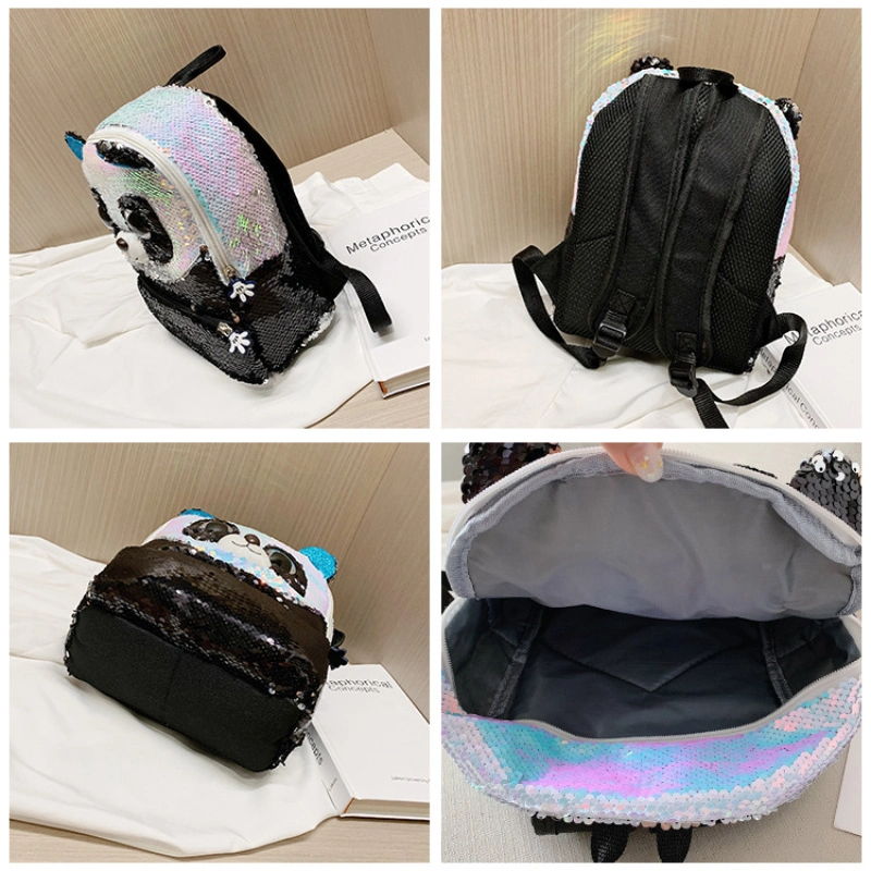 Hot Sale Colorful Sequins School Bags Reversible Primary School Backpack for Girls