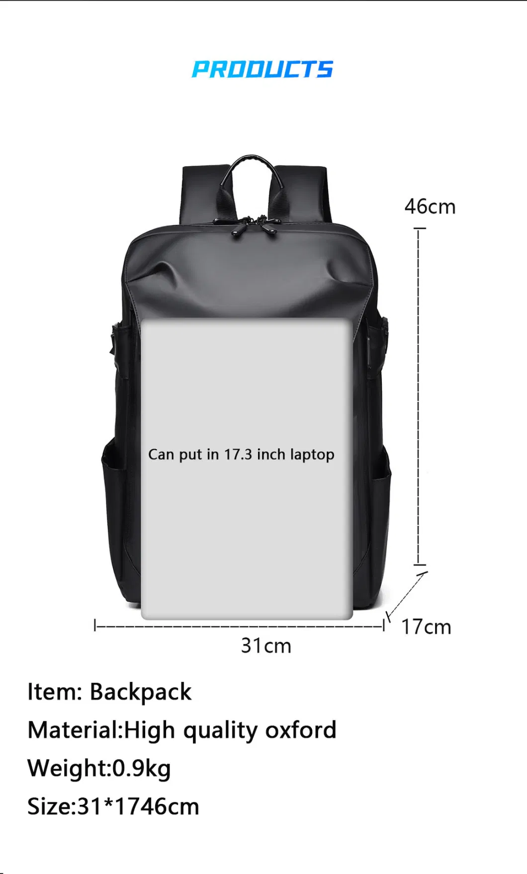 2024 New Arrival High Quality Oxford Business Laptop Backpack School Backpack Bag for Boy